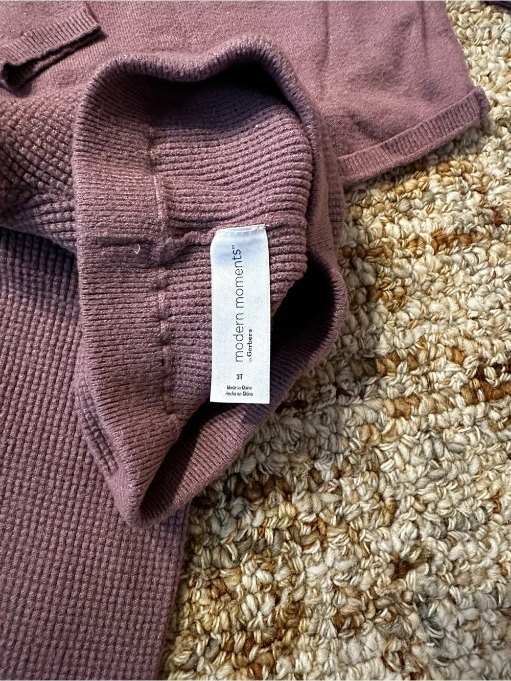 Children's Knit Hoodie & Leggings Set - Dusty Mauve